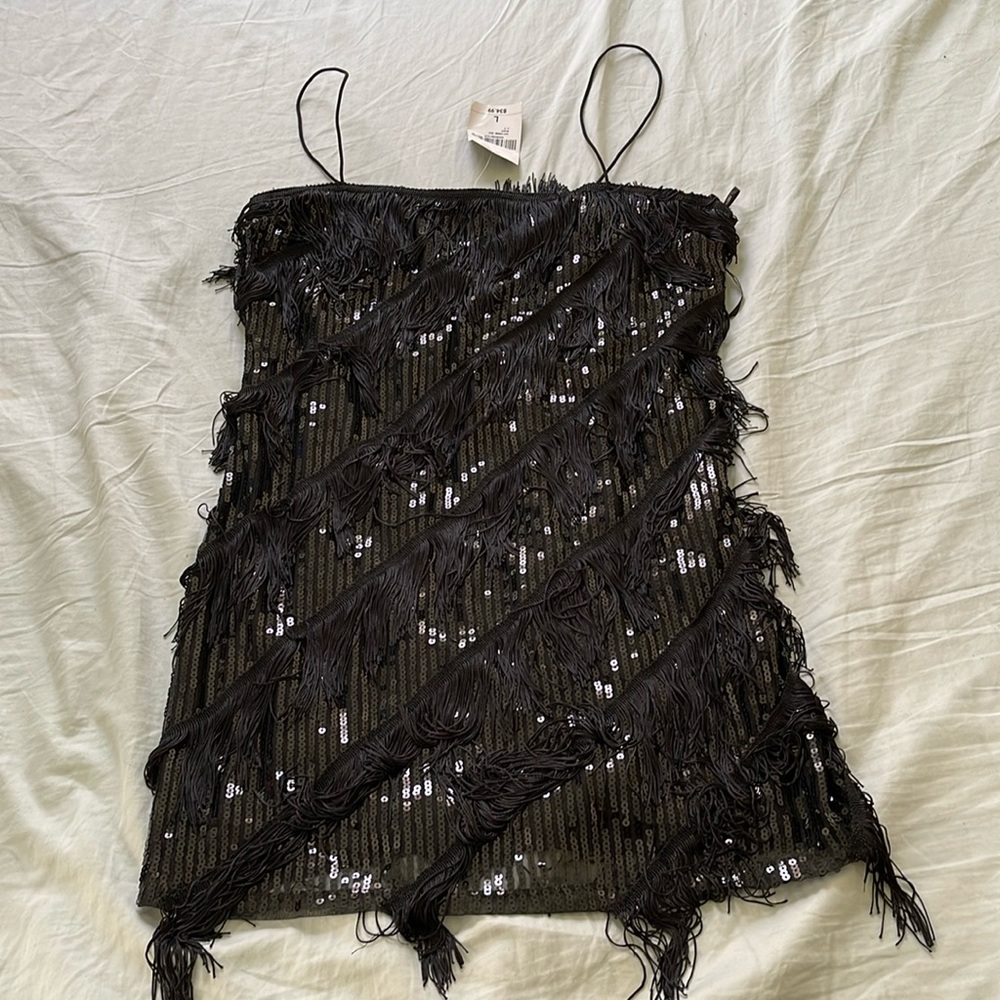 Forever 21 Black Sequined Flapper Dress